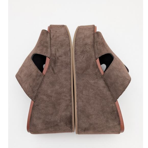 Mia Reta Platform Wedge Slide Sandal Cutouts Women's Brown Size US6 EU37 - Picture 10 of 11